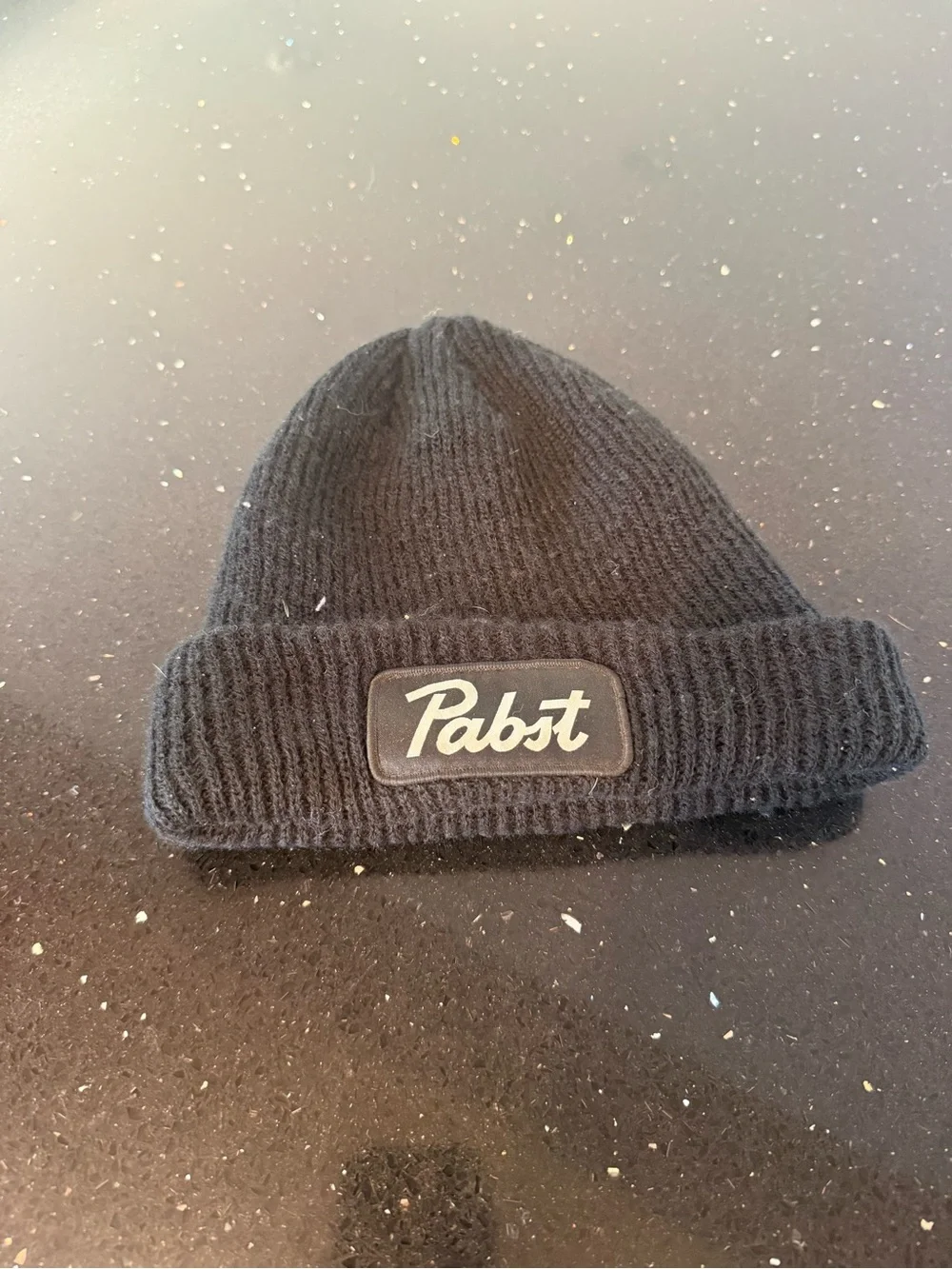 Pabst Black Knit Beanie - Men's Winter Hat